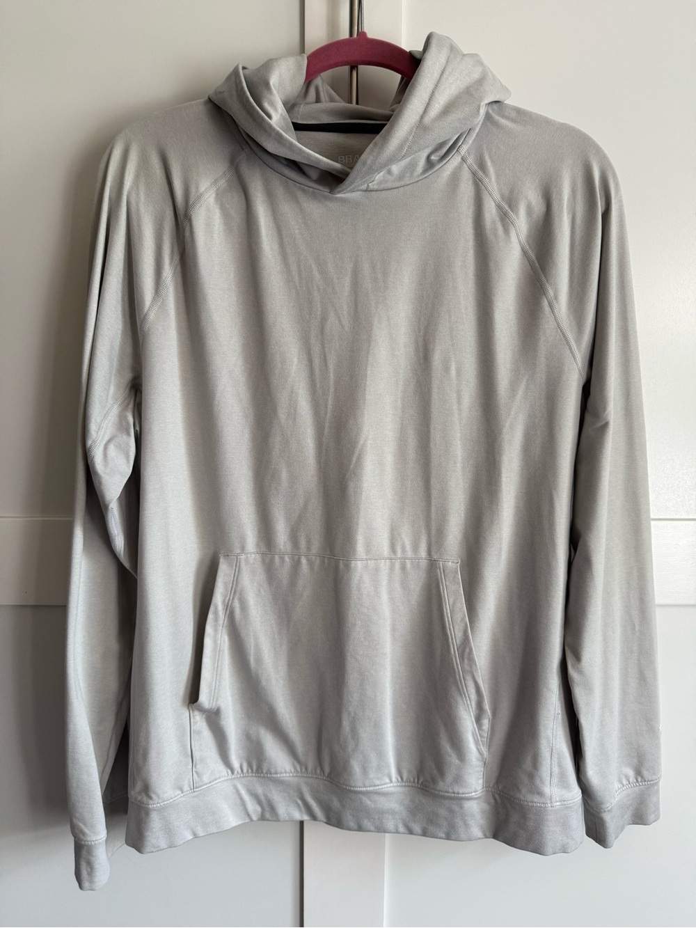 Light Gray Hooded Pullover Sweatshirt